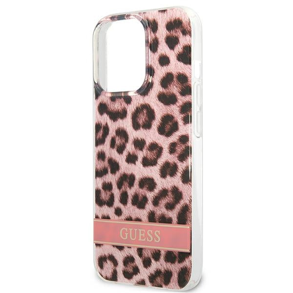 Guess GUHCP13LHSLEOP iPhone 13 Pro / 13 6.1&quot; pink/pink hardcase Leopard