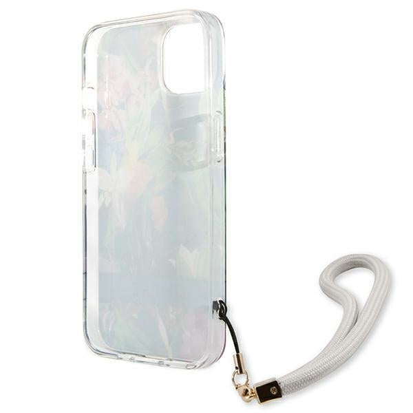 Guess GUHCP13SHFLSB iPhone 13 mini 5.4" blue/blue hardcase Flower Strap