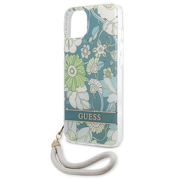 Guess GUHCP13SHFLSN iPhone 13 mini 5.4&quot; green/green hardcase Flower Strap