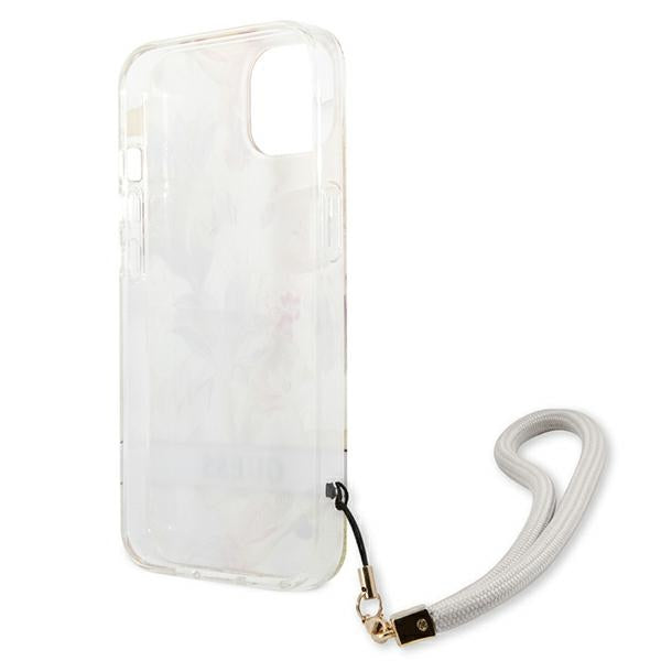 Guess GUHCP13SHFLSU iPhone 13 mini 5.4" purple/purple hardcase Flower Strap