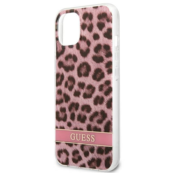 Guess GUHCP13SHSLEOP iPhone 13 mini 5.4&quot; pink/pink hardcase Leopard