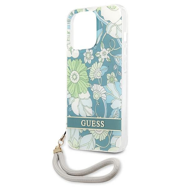 Guess GUHCP13XHFLSN iPhone 13 Pro Max 6.7&quot; green/green hardcase Flower Strap