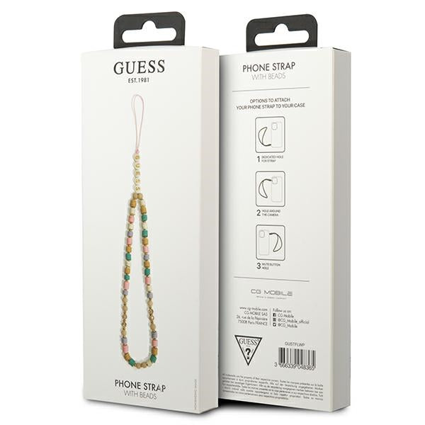 Guess pendant GUSTFLWP Phone Strap pink/pink Heishi Beads