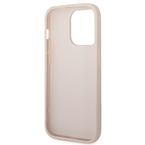 Guess 4G Metal Gold Logo Case for iPhone 14 Pro Max - Pink