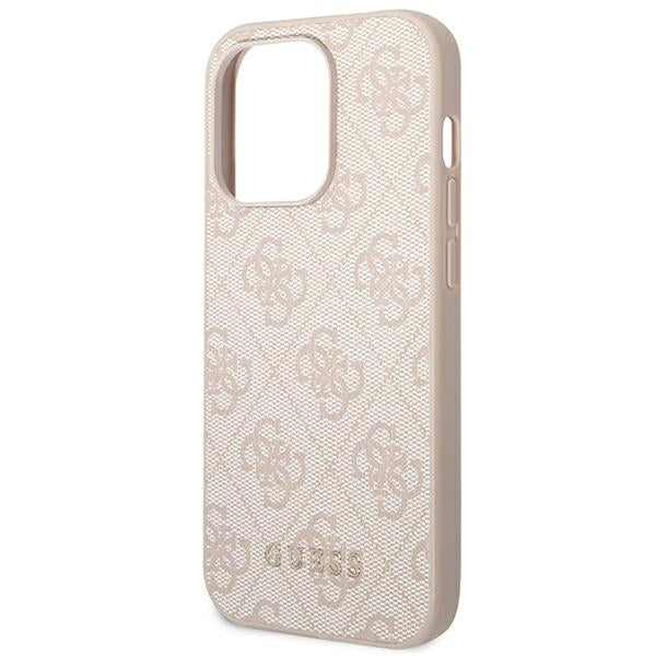 Guess 4G Metal Gold Logo Case for iPhone 14 Pro Max - Pink