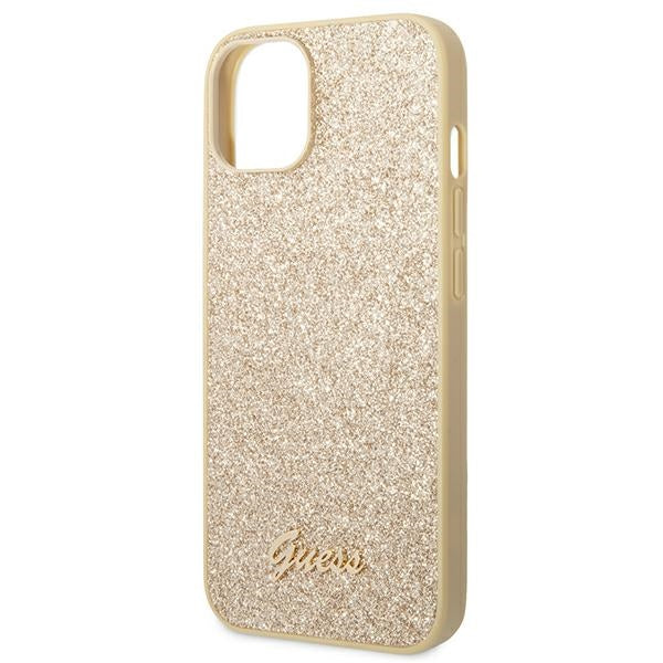 Guess GUHCP14SHGGSHD iPhone 14 6.1" gold/gold hard case Glitter Script