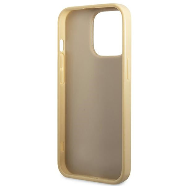 Guess Glitter Script Case for iPhone 14 Pro - Gold