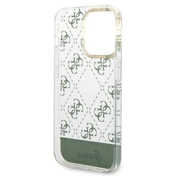 Guess 4G Pattern Script case for iPhone 14 Pro Max - khaki