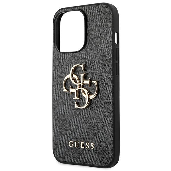 Guess 4G Big Metal Logo Case for iPhone 14 Pro Max - Gray