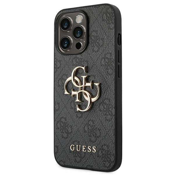 Guess 4G Big Metal Logo Case for iPhone 14 Pro Max - Gray