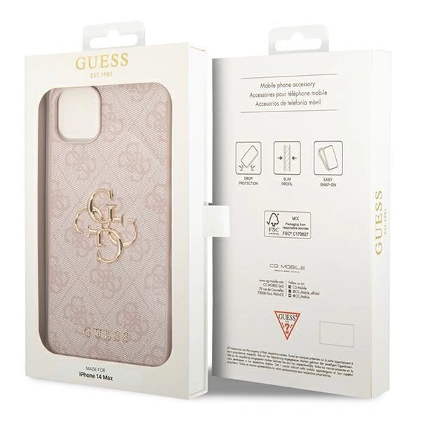 Guess GUHCP14S4GMGPI iPhone 14 6.1" pink/pink hardcase 4G Big Metal Logo