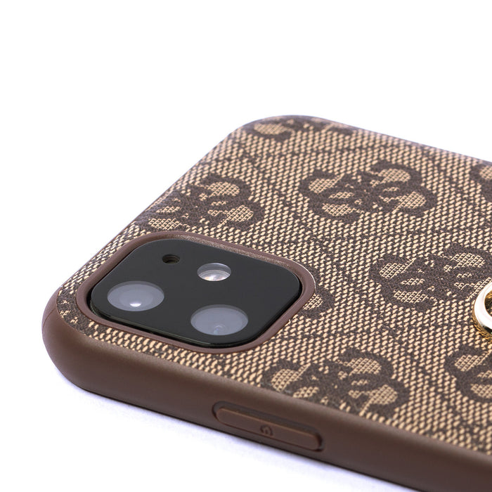 Guess 4G Big Metal Logo Case for iPhone 11 / Xr - Brown