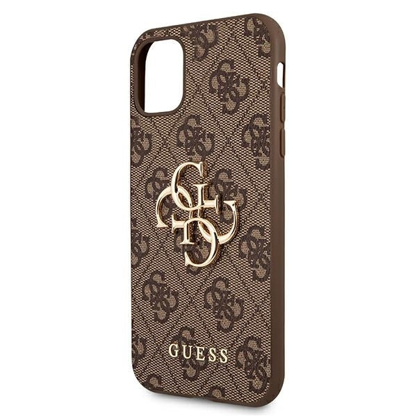 Guess 4G Big Metal Logo Case for iPhone 11 / Xr - Brown