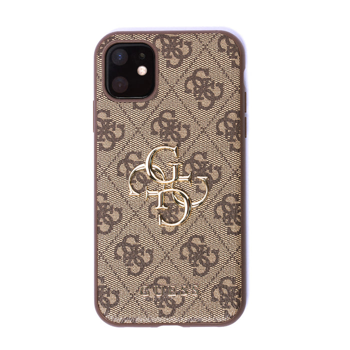 Guess 4G Big Metal Logo Case for iPhone 11 / Xr - Brown