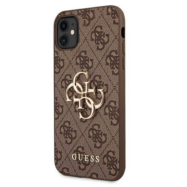 Guess 4G Big Metal Logo Case for iPhone 11 / Xr - Brown