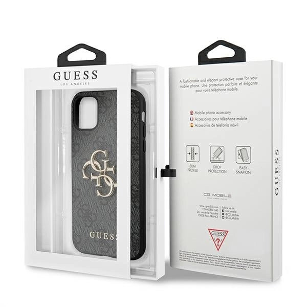 Guess case for iPhone 11 / XR 4G Big Metal Logo series - gray