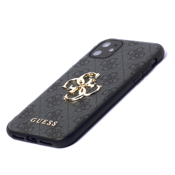 Guess case for iPhone 11 / XR 4G Big Metal Logo series - gray