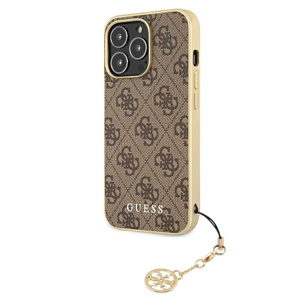 Guess GUHCP13LGF4GBR iPhone 13 Pro / 13 6.1 "brown / brown hardcase 4G Charms Collection