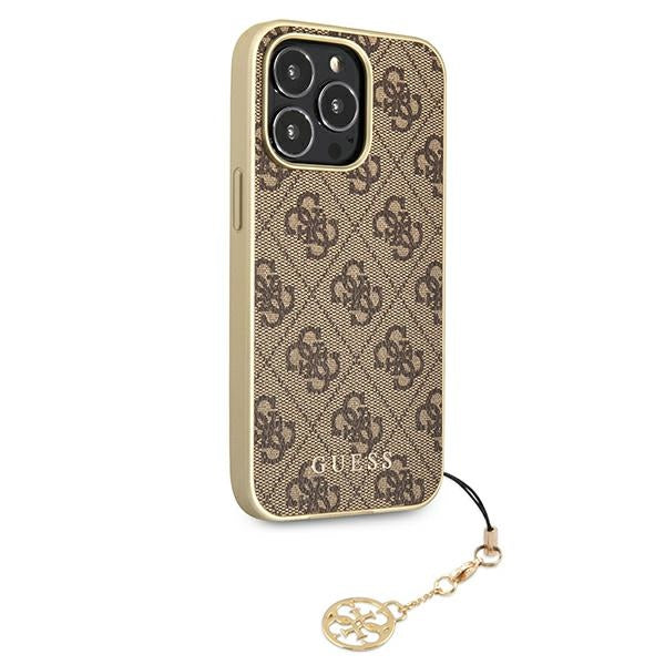 Guess GUHCP13LGF4GBR iPhone 13 Pro / 13 6.1 "brown / brown hardcase 4G Charms Collection