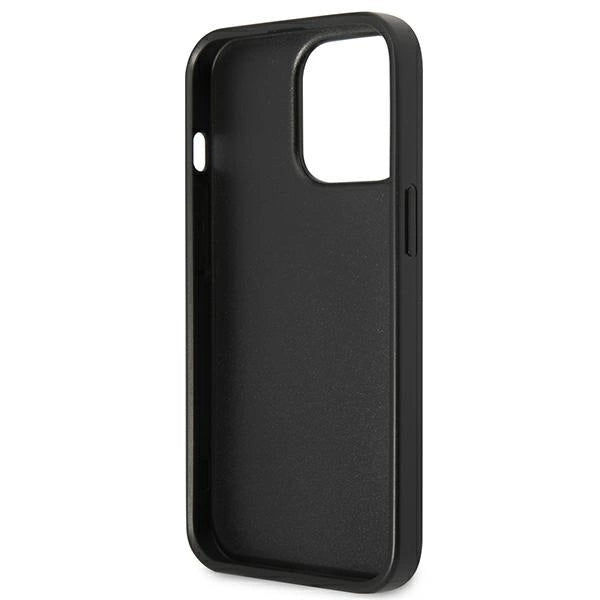 Guess Saffiano Triangle Logo Cardslot Case for iPhone 13 / 13 Pro - Black