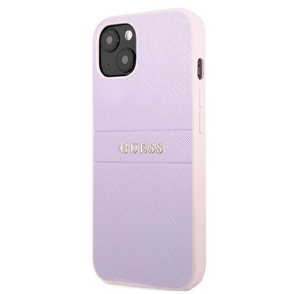 Guess GUHCP13SPSASBPU iPhone 13 mini 5,4 "purple / purple Saffiano Hot Stamp &amp; Metal Logo