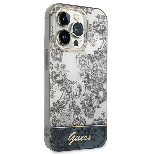 Guess GUHCP14LHGPLHG iPhone 14 Pro 6.1" grey/grey hardcase Porcelain Collection