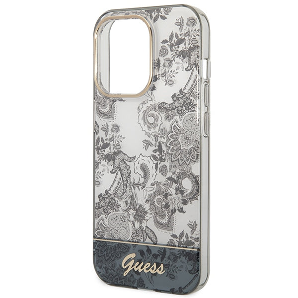 Guess GUHCP14LHGPLHG iPhone 14 Pro 6.1&quot; grey/grey hardcase Porcelain Collection