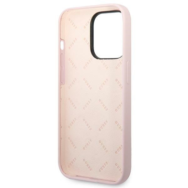Guess Silicone Triangle iPhone 14 Pro 6.1&quot; Case - Purple