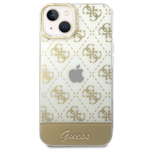 Guess GUHCP14MHG4MHG iPhone 14 Plus 6.7 &quot;gold / gold hardcase 4G Pattern Script