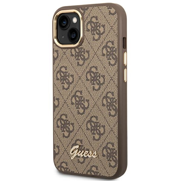 Guess GUHCP14MHG4SHW iPhone 14 Plus 6.7 &quot;brown / brown hard case 4G Vintage Gold Logo