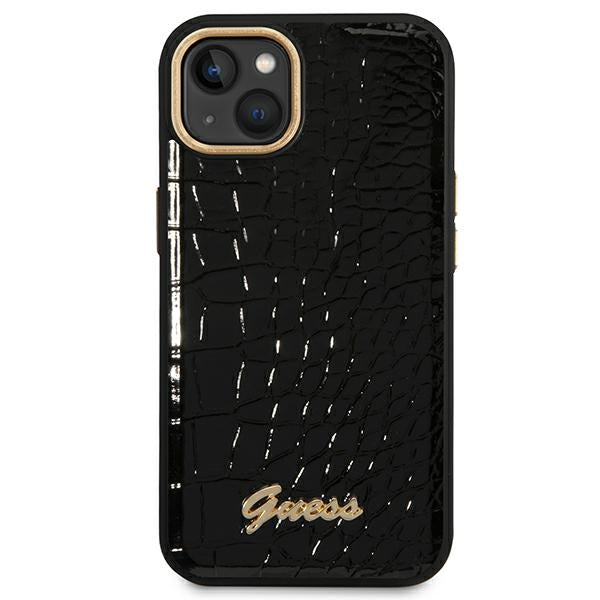 Guess GUHCP14MHGCRHK iPhone 14 Plus 6.7 &quot;black / black hardcase Croco Collection
