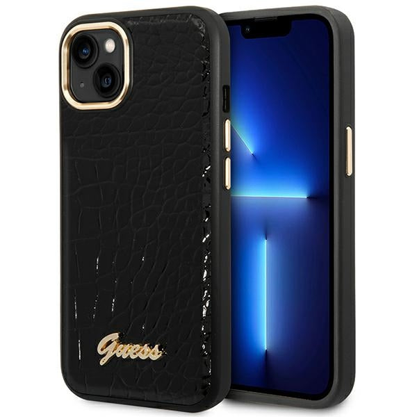 Guess GUHCP14MHGCRHK iPhone 14 Plus 6.7 &quot;black / black hardcase Croco Collection