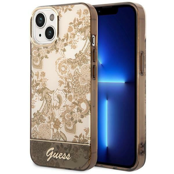 Guess GUHCP14MHGPLHC iPhone 14 Plus 6.7&quot; ocher hardcase Porcelain Collection