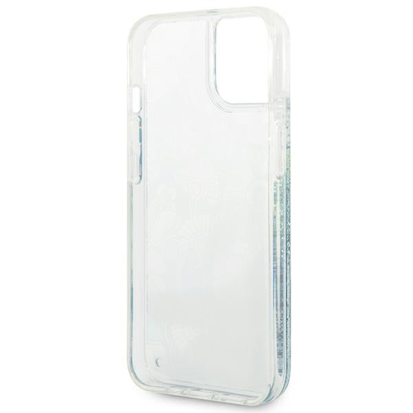 Guess GUHCP14MLFLSN iPhone 14 Plus 6.7 "green / green hardcase Flower Liquid Glitter