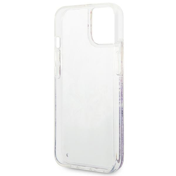 Guess GUHCP14MLFLSU iPhone 14 Plus 6.7 "violet / purple hardcase Flower Liquid Glitter
