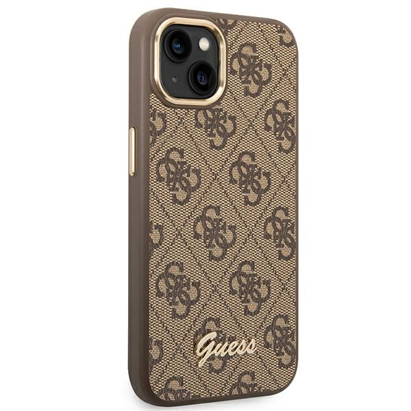 Guess GUHCP14SHG4SHW iPhone 14 6.1&quot; brown/brown hard case 4G Vintage Gold Logo