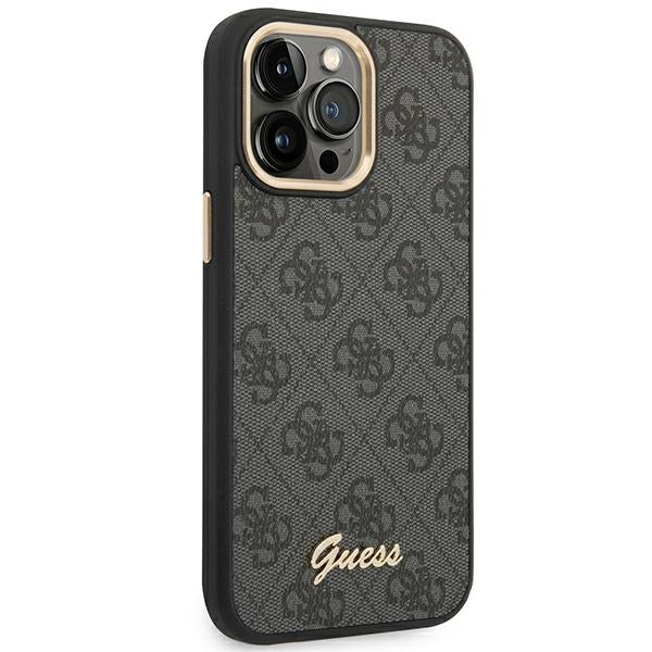 Guess GUHCP14XHG4SHK iPhone 14 Pro Max 6.7 "black / black hard case 4G Vintage Gold Logo