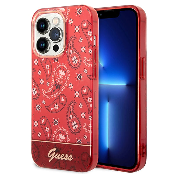 Guess GUHCP14XHGBNHR iPhone 14 Pro Max 6.7" red/red hardcase Bandana Paisley