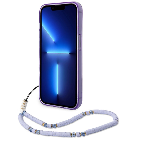 Guess GUHCP14XHGCOHU iPhone 14 Pro Max 6.7" purple/purple hardcase Translucent Pearl Strap