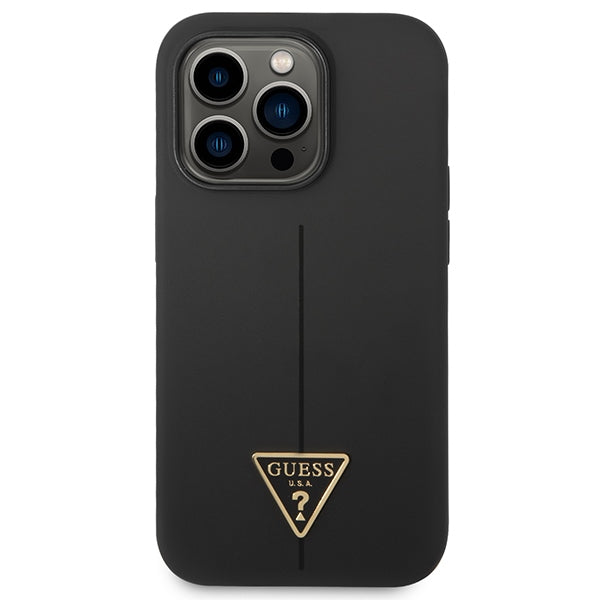 Guess GUHCP14XSLTGK iPhone 14 Pro Max 6.7" black/black hardcase Silicone Triangle