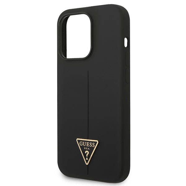 Guess GUHCP14XSLTGK iPhone 14 Pro Max 6.7" black/black hardcase Silicone Triangle