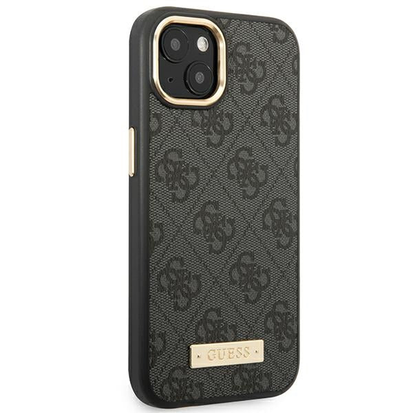 Guess GUHMP14MU4GPRK iPhone 14 Plus 6.7 "black / black hard case 4G Logo Plate MagSafe