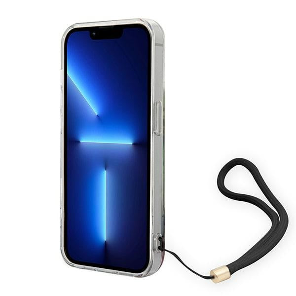 Guess GUOHCP14XHFLSB iPhone 14 Pro Max 6.7 "blue / blue hardcase Flower Strap