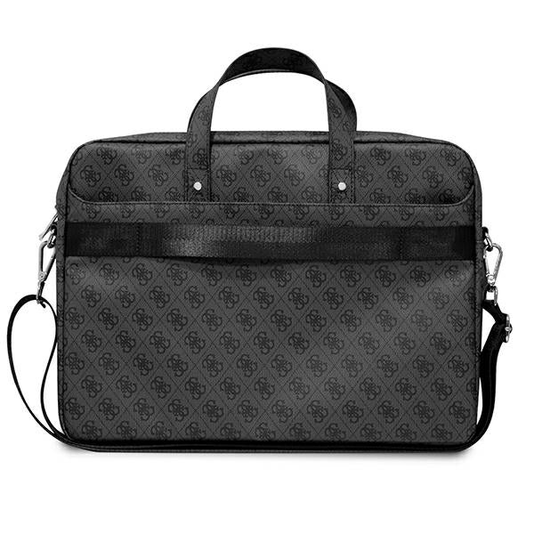 Guess Saffiano 4G Triangle Logo bag for a 16'' laptop - black