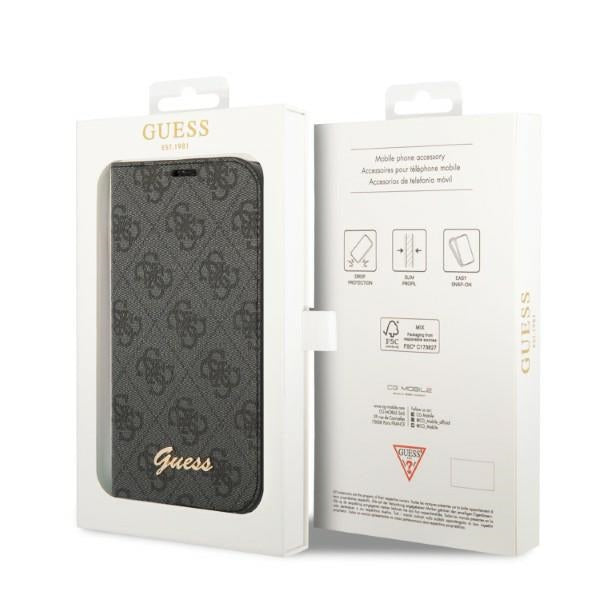 Guess GUBKP14SHG4SHK iPhone 14 6.1 "black / black book 4G Vintage Gold Logo