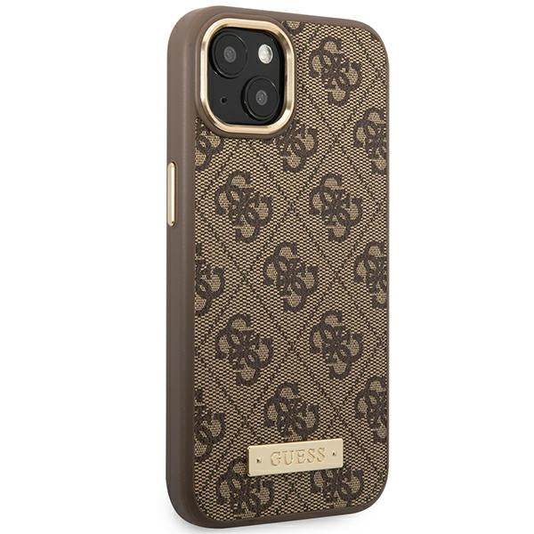 Guess GUHMP14MU4GPRW iPhone 14 Plus 6.7 "brown / brown hard case 4G Logo Plate MagSafe