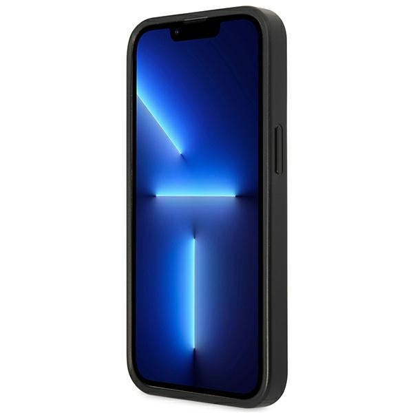 Guess GUHCP13LP4TPK iPhone 13 Pro / 13 6.1" black/black hardcase 4G Triangle Logo Cardslot