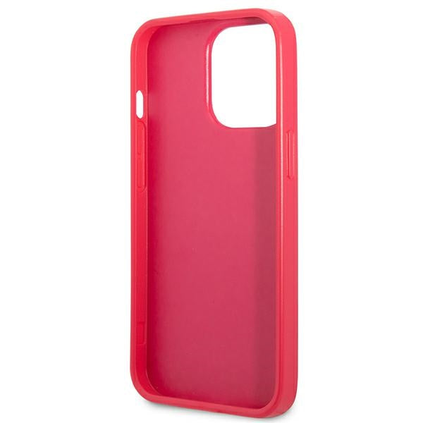 Guess Saffiano 4G Small Metal Logo case for iPhone 13 Pro / 13 - pink
