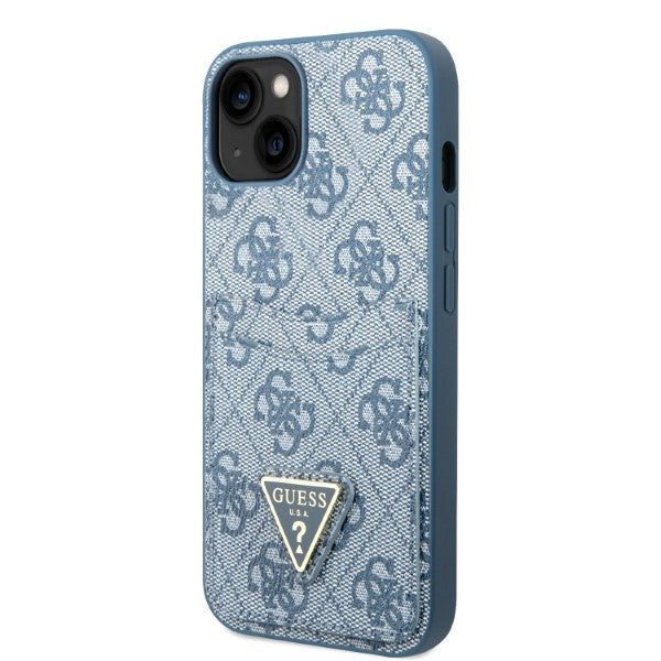 Guess GUHCP13SP4TPB iPhone 13 mini 5.4" blue/blue hardcase 4G Triangle Logo Cardslot