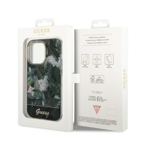 Guess GUHCP14LHGJGHA iPhone 14 Pro 6.1" green/green hardcase Jungle Collection